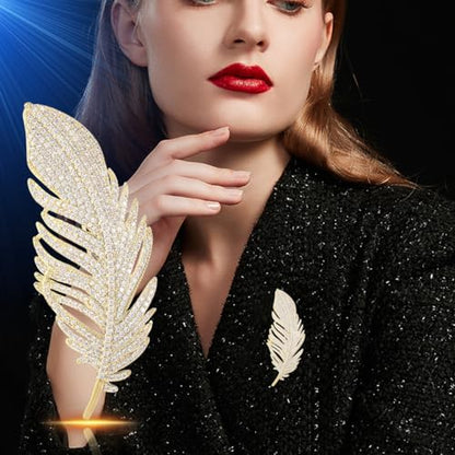 2pcs Rhinestone Brooch Pin for Women Dress Elegant Stylish Crystal Brooches Fashion Accessories Pins Lapel Boutonniere Ideas Wedding Christmas Birthday Jewelry Easter Gift - color: 04 Blue/Gold