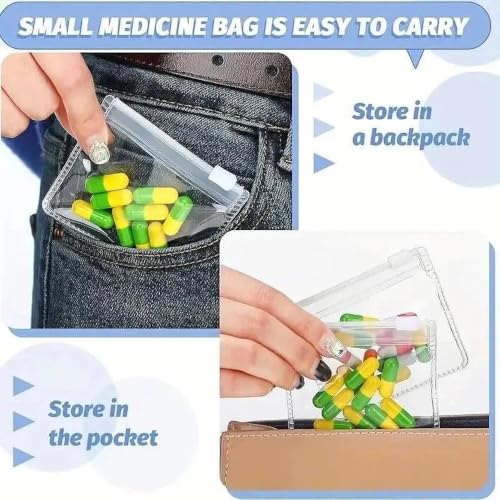 20-Pack Jewelry Storage Rolls – Reusable Zipper Bags for Accessories, Travel Essentials & Pill Organizer – Multifunctional Organizer Kit