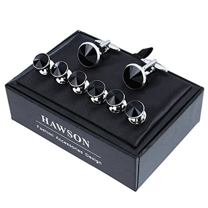 Cufflinks for Men with 4/6 pcs Shirt Studs Set, Gift Box Packed, Mens Jewelry or Accessories for Wedding, Party, Anniversary, Birthday