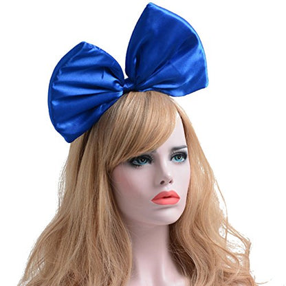 ZTL Women Huge Bow Headband Hairband Hair Hoop Accessories Party Props - color: Blue