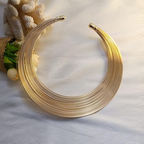 Fashion Crystal Jewelry Set Gold Plated Jewelry Weddings Dubai Gold Necklace Earrings Set Gift - color: multi layers