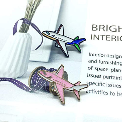 Premium Handmade Enamel Lapel Pin Brooch Badge - color: Get Away Plane, size: 1 Pin