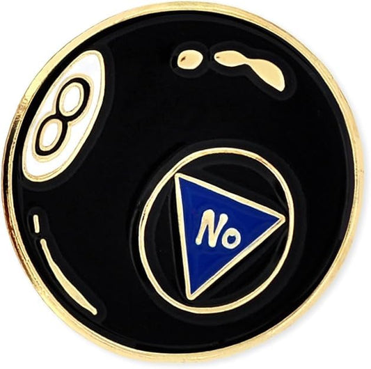 PinMart's Retro Enamel Pin – Vintage 70s, 80s, and 90s Lapel Accessory for Backpacks, Hats, Bags, Jackets – Cute Decorative Rock Band Pins for Collectors & Gifts - size: 1 Piece, style: Retro Magic Ball