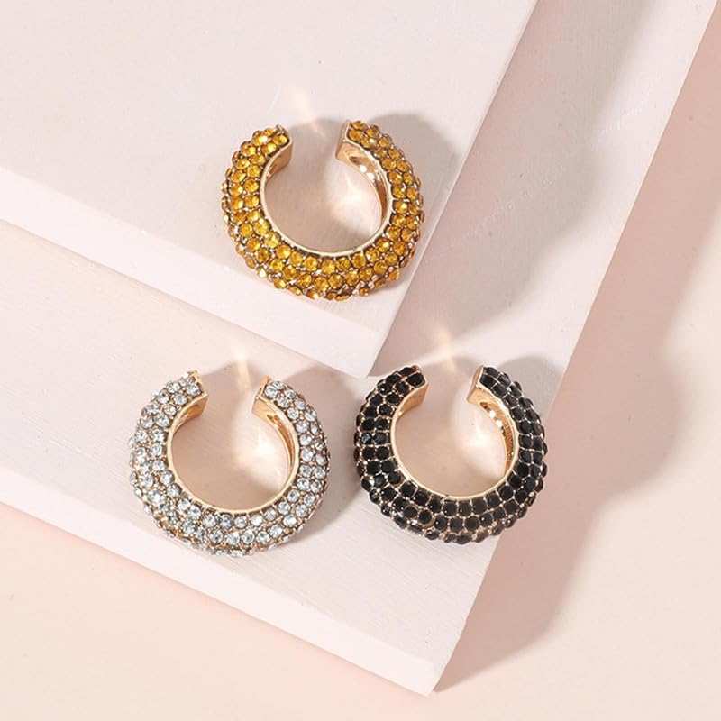 Ear Cuffs for Women – Clip On Cartilage Hoop Earrings – Huggie Hoop Earrings Jewelry Gifts - color: B