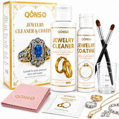 Jewelry Protective Coating & Cleaner Kit for Silver,Gold & Jewelry | Restores Shine and Provides Long-Lasting Protection