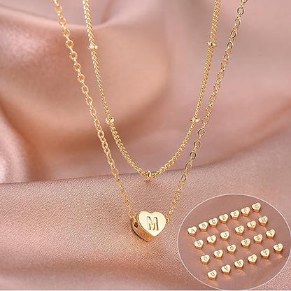 Yanoda Initial Ankle Bracelets for Women, 14K Gold Plated Waterproof Dainty Layered Heart Letter Initial Anklets Personalized Gifts - color: G