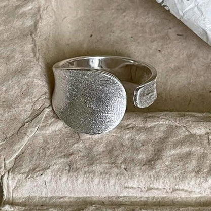 925 Sterling Silver Wide Band Ring Simple Handmade Hammered Chunky Statement Rings Adjustable Boho Thumb Ring for Women Men - color: Pattern 5