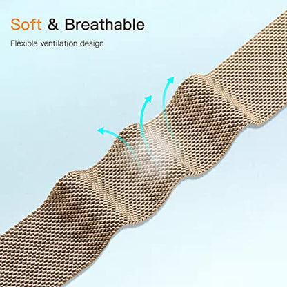 Metal Bands Compatible with Fitbit Versa 2/Versa Lite SE/Versa Band for Women Men, Royal Gold, Small - color: Royal Gold, size: S: 5.5" - 7.5"