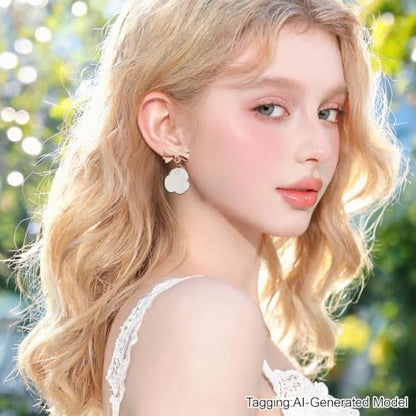 6 Pcs Pink Bow Earrings for Women, Light Pink Bow Earring Set | with Flowers Pearl Tassel Designs, Ribbon Stud Dangle Earrings Jewelry Collection