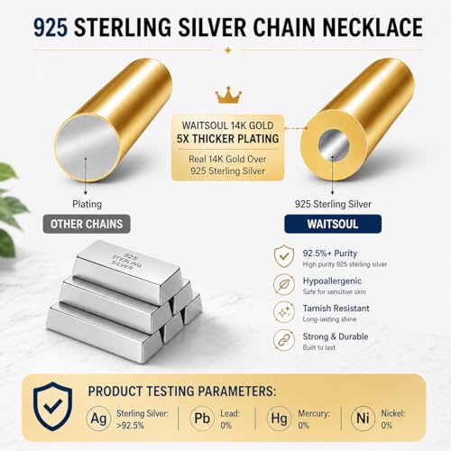 925 Sterling Silver Paperclip Chain 3mm 4mm 5mm 6mm 7mm Necklace for Women Men Diamond Cut Silver Necklace Chain 16-30 Inches - color: Gold, size: 26, style: 4mm