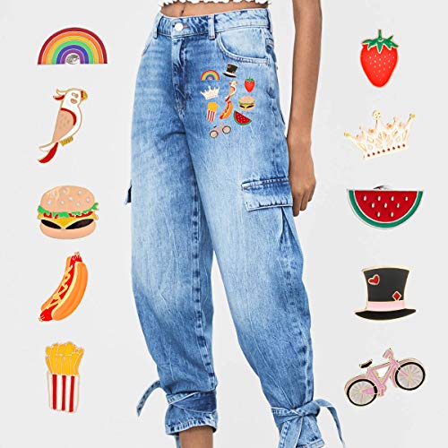 EuTengHao 25 Pieces Cute Enamel Lapel Pin Set Cartoon Brooch Pin Badges Brooch Pins for Clothing Bags Jackets Accessories Supplies DIY Crafts