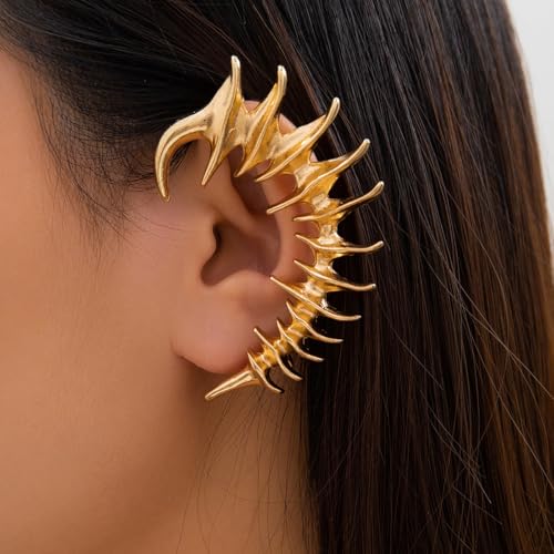 Ear Cuffs for Women, Hook without Pierced Ear Bone Clip Climber Earrings, Butterfly Shaped Ear Clip Wrap Around Earring No Piercing Cuff Earrings for Women - color: Gold-Cartilage