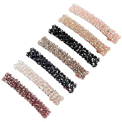 Elegant Hair Clips Fashion Hair Barrettes for Women and Girls, Sparkly Glitter Rhinestones Flowers Hairpin French Style Hairclips Vintage Hair Accessoires for Women