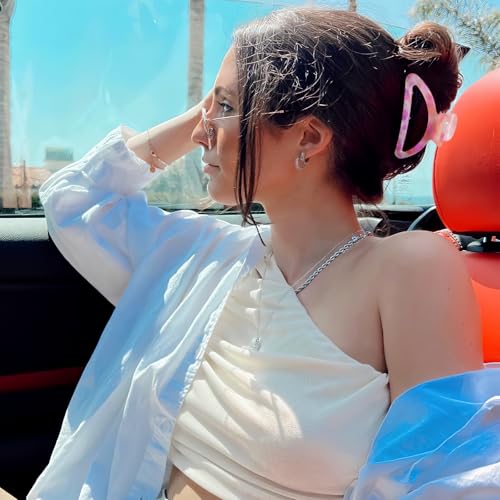 Hair Claw Clips for Thick/Thin Hair Claws 6PCS,3.34" Nonslip Big Cute Hair Clips Square Claw Clips,2.36" Medium Flower Hair Clips for Women/Girls,Hair Styling Accessories Gifts (lively‌) - color: lively‌