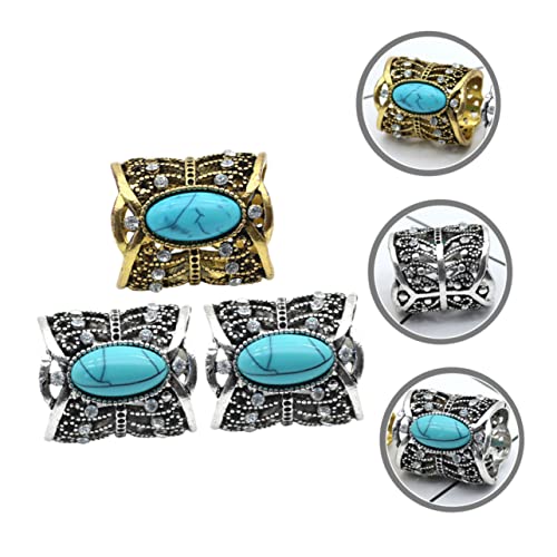 VALICLUD Vintage Rhinestone Scarf Clips 3Pcs Hollow Shawl Buckle Clasps for Women Wedding Party Daily Wear Fashion Scarf Accessories