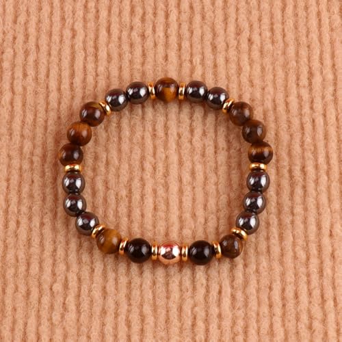 KSQS Healing Stone Bead Bracelet for Women, Natural Gemstones Balance Protection Bracelet, Spiritual Crystal Beads Bracelet Anxiety Relief with Meaning Card - color: Protection