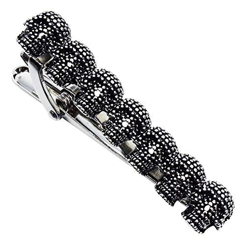 HAWSON 2 inch/ 2.2 inch Tie Clip for Men, Novelty Tie Bar Clip for Men and Boys, Interesting Tie Clip for Party - color: Black Skull