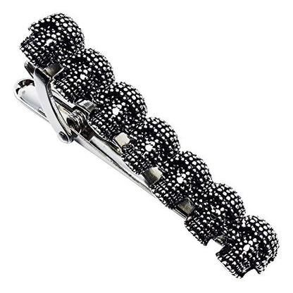 HAWSON 2 inch/ 2.2 inch Tie Clip for Men, Novelty Tie Bar Clip for Men and Boys, Interesting Tie Clip for Party - color: Black Skull