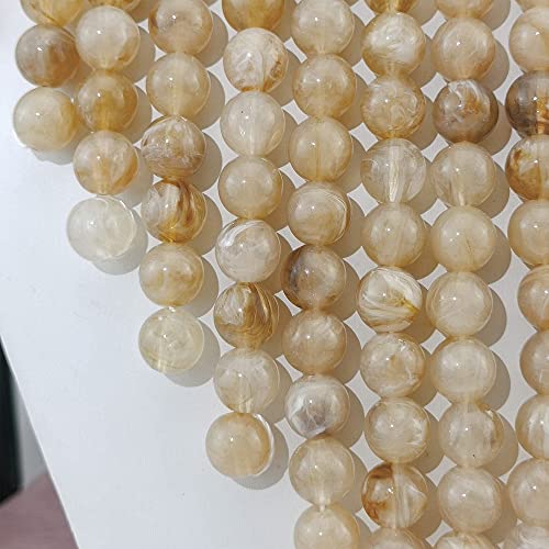 Coiris Boho African Wooden or Acrylic Beaded Bib Statement Necklace Strands Layered Cluster Chunky Collar Choker Wood Necklace for Women Fashion Costume Jewelry - color: Beige