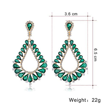 Elegant Crystal Rhinestone Teardrop Chandelier Wedding Bridal Dangle Drop Earrings - style: Style06