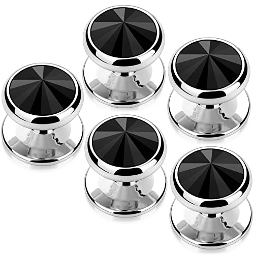 HAWSON Crystal Shirt Studs for Men's Tuxedo Shirt, Tuxedo Buttons for Birthday Wedding Party Christmas. - color: Black