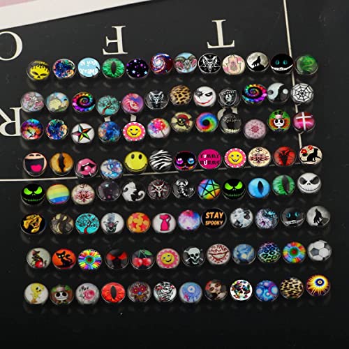 50-100pcs Surgical Steel Fancy Words Tongue Ring Logo Barbell Bars 14 Gauge Tongue Piercing Lot 5/8" - color: 50pcs