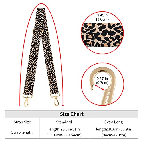 Wide Shoulder Strap Adjustable Replacement Belt Crossbody Canvas Bag Handbag - color: Wide: 1.4"(3.5cm)leopard2, size: Wide: 1.4"(3.5cm)