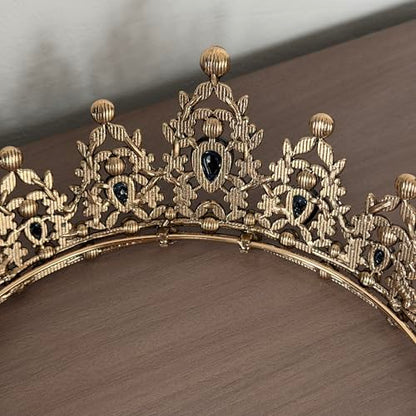 Kamirola - Queen Crown and Tiaras Princess Crown for Women Crystal Headbands for Bridal, Princess for Wedding and Party - color: Black