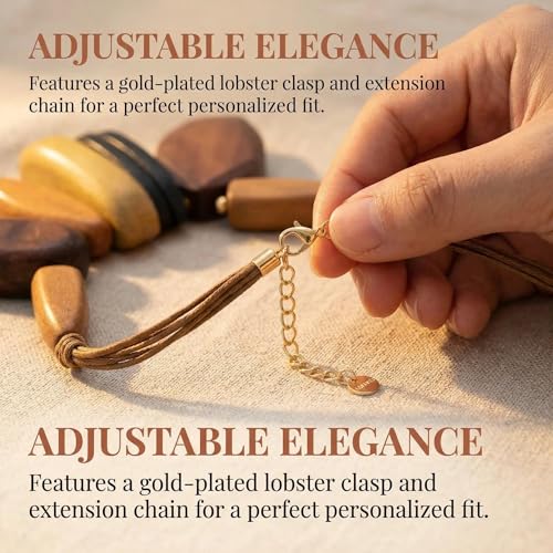 Coiris Chunky Statement Necklace and Earring Sets for Women Boho Wooden Necklaces Earrings Jewelry Set for Women - color: Classic