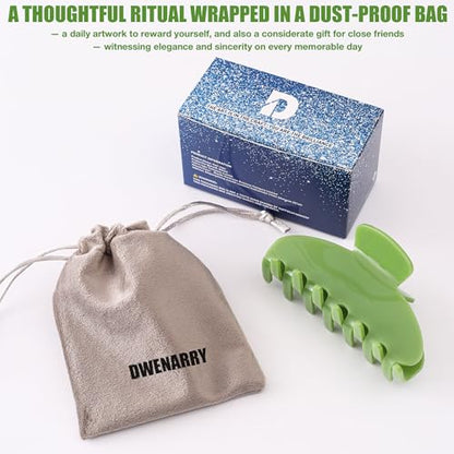 Big Hair Claw Clips for Thick Hair, Nonslip Large Green Hair Clip | Celluloid Butterfly Jaw Clips, Strong Hold for Women，Rounded teeth, no pull，Acetate: 3x tougher，Smooth spring, easy open - color: Green Claw Clip