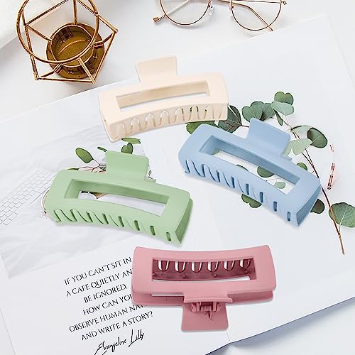 XL Claw Hair Clips (Matte) - 4 Pack Jumbo Non-Slip Clips for Long, Thick, Curly Hair - Women's and Girls' Hair Accessories - color: Style2