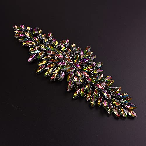 JWICOS Bridal Headband Crystal Wedding Hair Vine Headpieces for Bride and Girls (Colorful) - color: Colorful