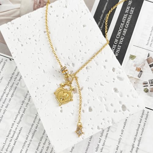 Irregular Heart Necklace for Women Y2k Pink Zircon Pearl Diamond Women's Fashion Pendant Hot Fashion Pink Jewelry for Women - color: Style27