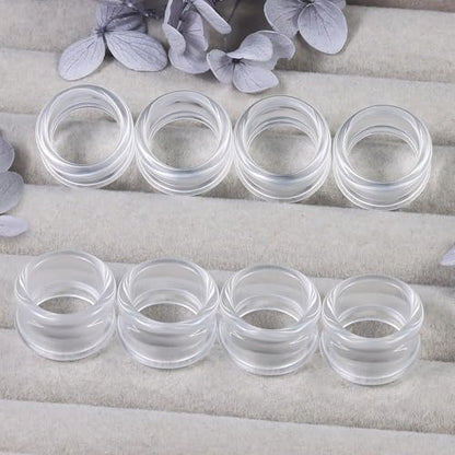 6G-50mm Acrylic Hollow Gauges for Ear lightweight Tunnels Clear Double Flared Ear Flesh Plugs Tunnels Earrings for Women Men - color: 20mm = 25/32 inch
