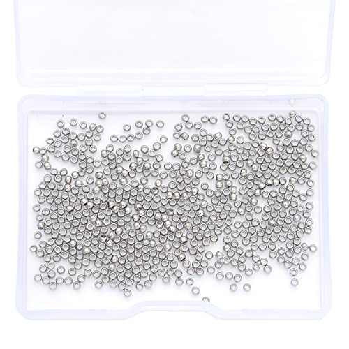 Platinum Plated Round Spacer Beads 2mm 600pcs for Jewelry Making Findings Non Tarnish - color: Platinum, size: 2mm