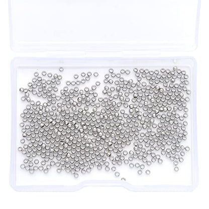 Platinum Plated Round Spacer Beads 2mm 600pcs for Jewelry Making Findings Non Tarnish - color: Platinum, size: 2mm