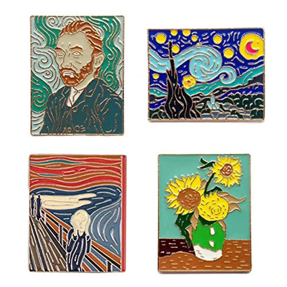 Cute Animal, Punk,Art,Science, Animation Enamel Pins, Cartoon Personality Pin Set for Teens, Women, Badge Decor Pins for Jackets, Lapel, Backpack, Hat， (With Box Packaging)
