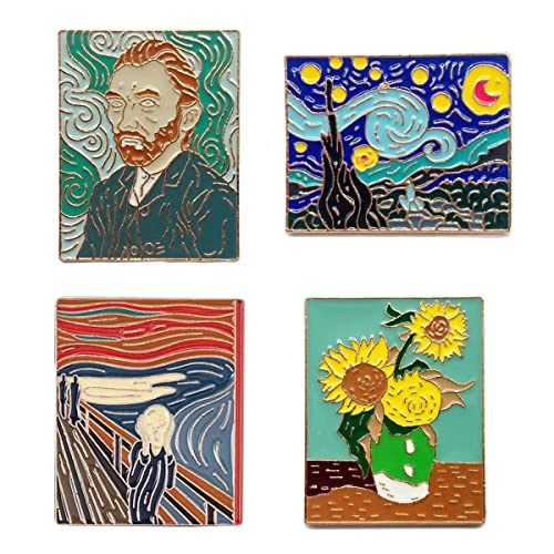 Cute Animal, Punk,Art,Science, Animation Enamel Pins, Cartoon Personality Pin Set for Teens, Women, Badge Decor Pins for Jackets, Lapel, Backpack, Hat， (With Box Packaging)