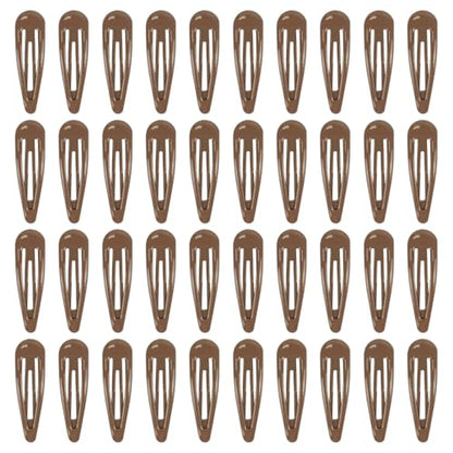 40pcs Snap Hair Clips, 2'' Hair Clip, Non-slip Brown Hairpin Accessories for Women Girls, Metal Barrettes for Styling, Brown - color: 2'' Brown