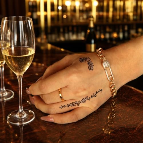 SOFYBJA 18k Gold Plated Personalized Chunky Cuban Oval Link Chain Bracelets for Men Toggle Rope Bracelet Jewelry for Women - style: Zircon Pin Cuban Chain Link Bracelet