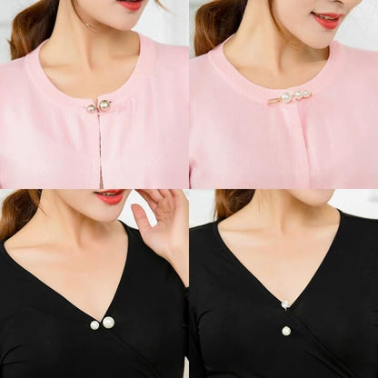 9 Pcs Pearl Brooch Pins, Jeans Button Pins,Safety Pins for Clothes Sweater Shawl Clips Pearl Brooches,Wedding Party for Women Girls - color: Bule