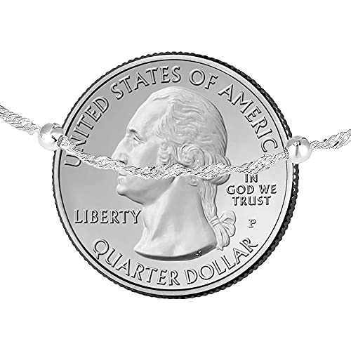 Savlano 925 Sterling Silver 9, 10 Inches Chain Anklet for Women Comes With a Gift Box - style: Singapore/Bead