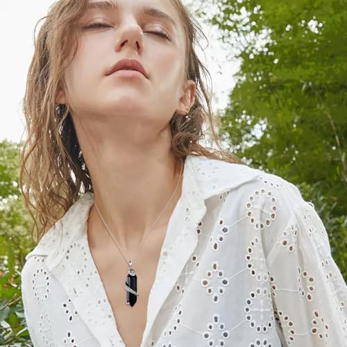 Halloween Necklace 925 Sterling Silver Black Rose Rib Cage Heart Pendant Necklace Halloween Jewelry Gifts for Women Gothic Party - style: Snake