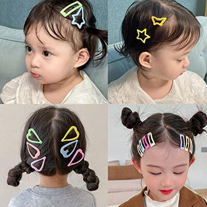 FZBNSRKO 40pcs Hair Accessories Set - Colorful Snap Barrettes, No-Slip Metal Clips for Toddlers, Girls, Kids, Women (Mixed Styles)