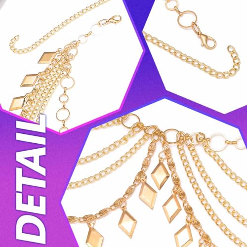 JEWEKY Gold Waist Chain Sequin Belly Chains Bikini Beach Body Accessories for Women
