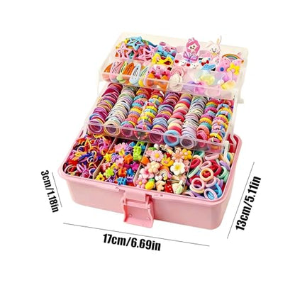 Little Girl Hair Accessories Set - Styling Tool | Girls Hair Accessories Set - for Carvinal Birthday Holiday Stocking Stuffer Dress Decor School