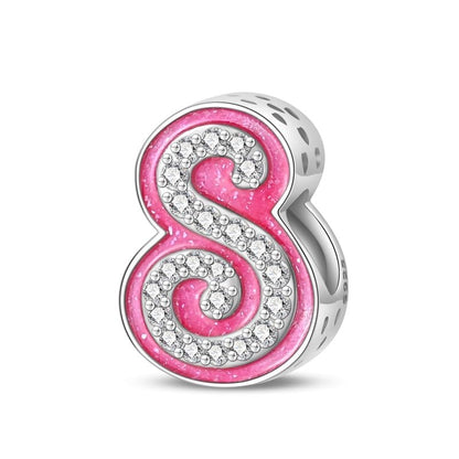925 Sterling Silver Letter Charms Fits Pandora Bracelets Alphabet AZ Bead Charm for Bracelets Necklace with 5A Cubic Zirconia for Women Birthday Ceremony DIY Jewelry Gift - style: S