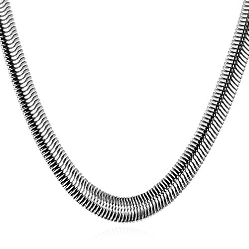 U7 Cuban Link Chain for Men Women Stainless Steel Curb Necklace, 7/9/12/15 MM Chunky Chain Silver/Gold/Black Mens Hip Hop Jewelry 18''-30'' - color: i. 8mm-silver, size: 18 Inch
