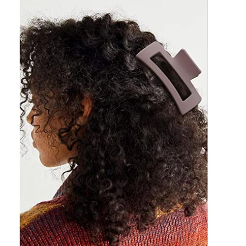 Canitor 4 PCS Matte Rectangular Banana Clips - Thick Hair Clips, Non-Slip Barrettes for Women's Thick Hair - color: flower series