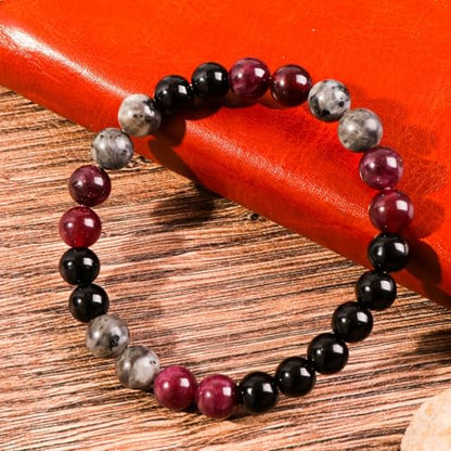 Women’s Crystal Beaded Bracelet, Emotional Balance & Calm Jewelry, Natural Stone Stretch Bracelet, Boho Style Everyday Wear, Meaningful Gift for Women